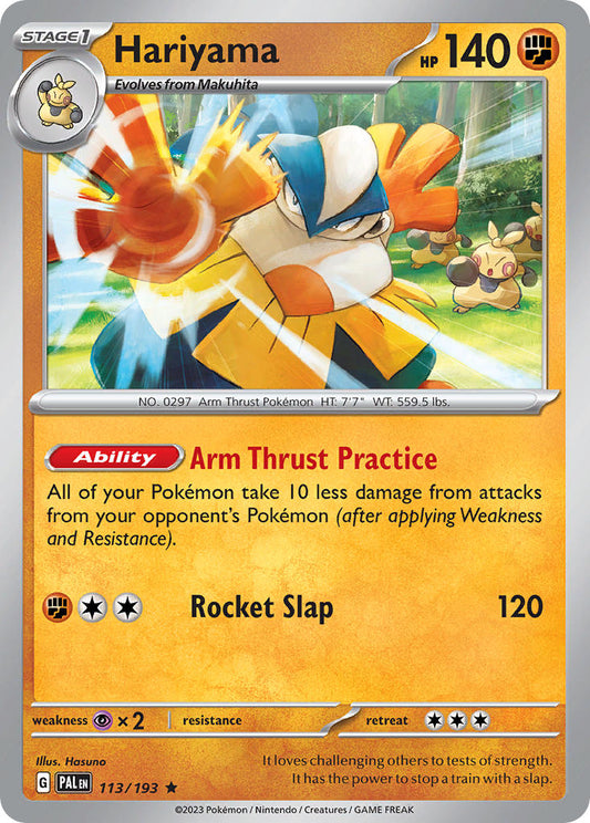 Hariyama 113/193 - POKEMON SCARLET & VIOLET: PALDEA EVOLVED - Pokemon Single Card