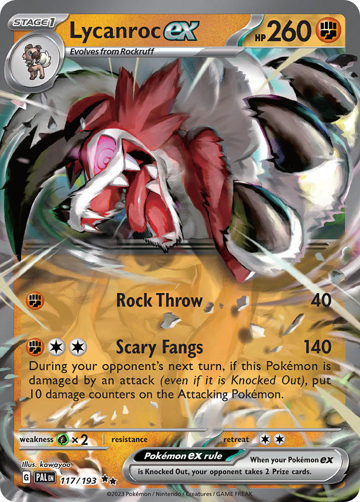 Lycanroc ex 117/193 - POKEMON SCARLET & VIOLET: PALDEA EVOLVED - Pokemon Single Card