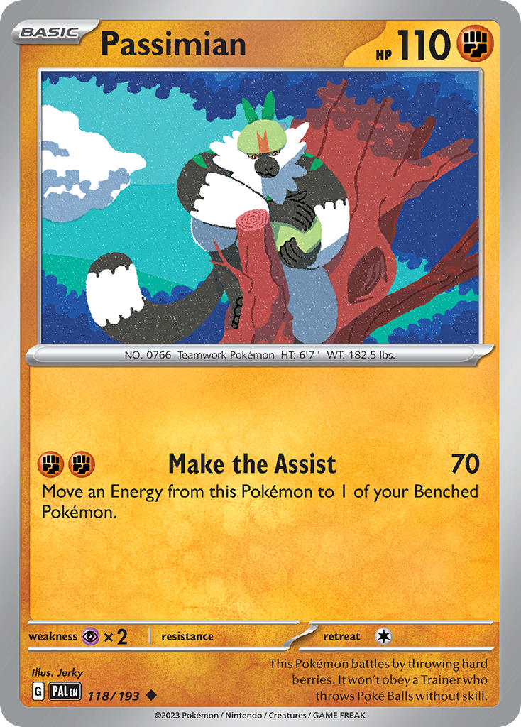 Passimian 118/193 - POKEMON SCARLET & VIOLET: PALDEA EVOLVED - Pokemon Single Card