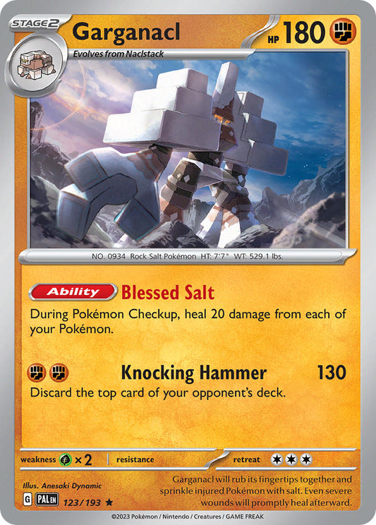Garganacl 123/193 - POKEMON SCARLET & VIOLET: PALDEA EVOLVED - Pokemon Single Card