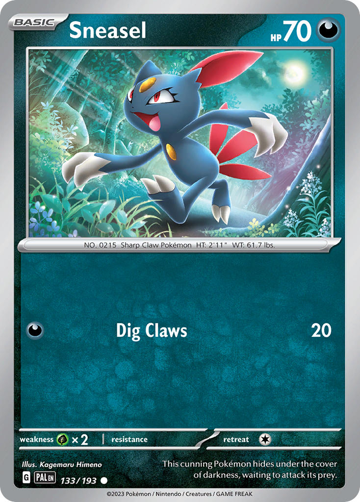 Sneasel 133/193 - POKEMON SCARLET & VIOLET: PALDEA EVOLVED - Pokemon Single Card