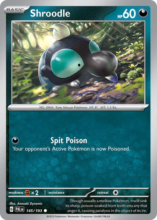 Shroodle 145/193 - POKEMON SCARLET & VIOLET: PALDEA EVOLVED - Pokemon Single Card