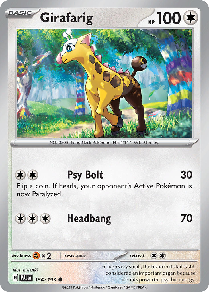 Girafarig 154/193 - POKEMON SCARLET & VIOLET: PALDEA EVOLVED - Pokemon Single Card