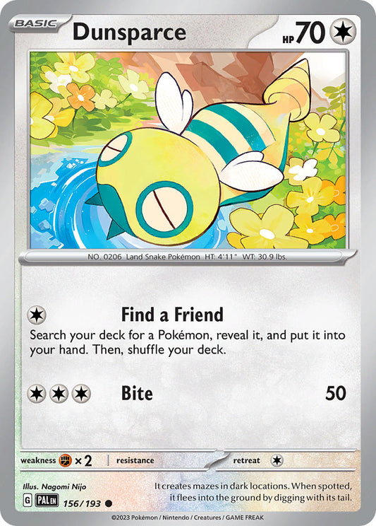 Dunsparce 156/193 - POKEMON SCARLET & VIOLET: PALDEA EVOLVED - Pokemon Single Card