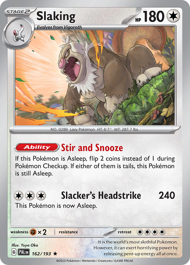 Slaking 162/193 - POKEMON SCARLET & VIOLET: PALDEA EVOLVED - Pokemon Single Card