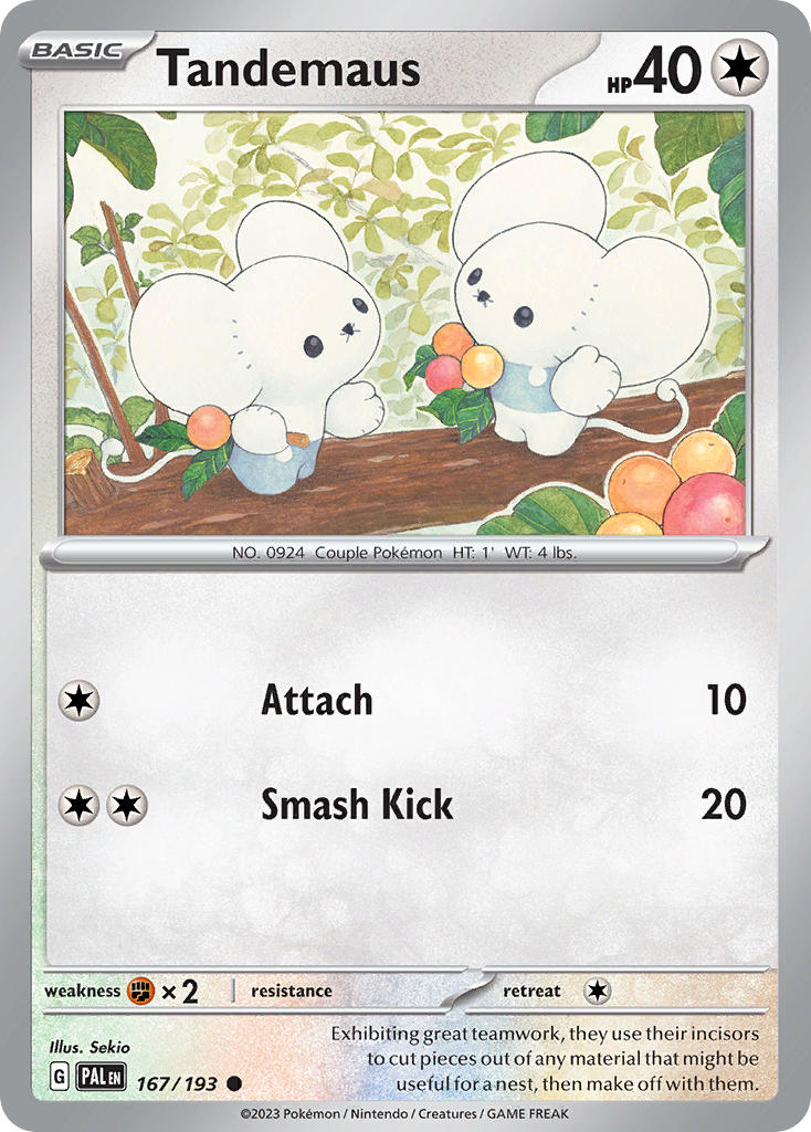 Tandemaus 167/193 - POKEMON SCARLET & VIOLET: PALDEA EVOLVED - Pokemon Single Card