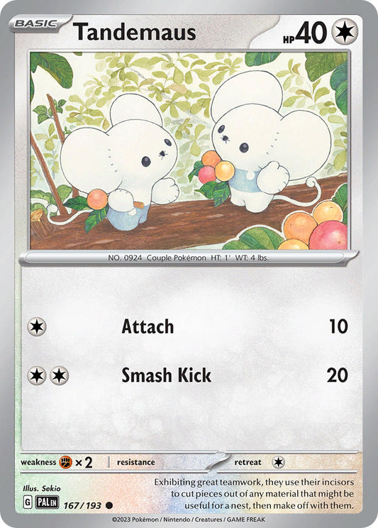 Tandemaus 167/193 - POKEMON SCARLET & VIOLET: PALDEA EVOLVED - Pokemon Single Card