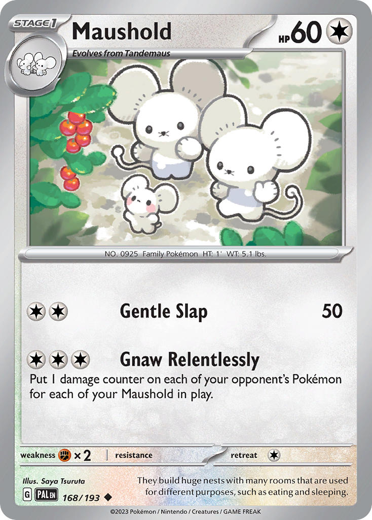 Maushold 168/193 - POKEMON SCARLET & VIOLET: PALDEA EVOLVED - Pokemon Single Card