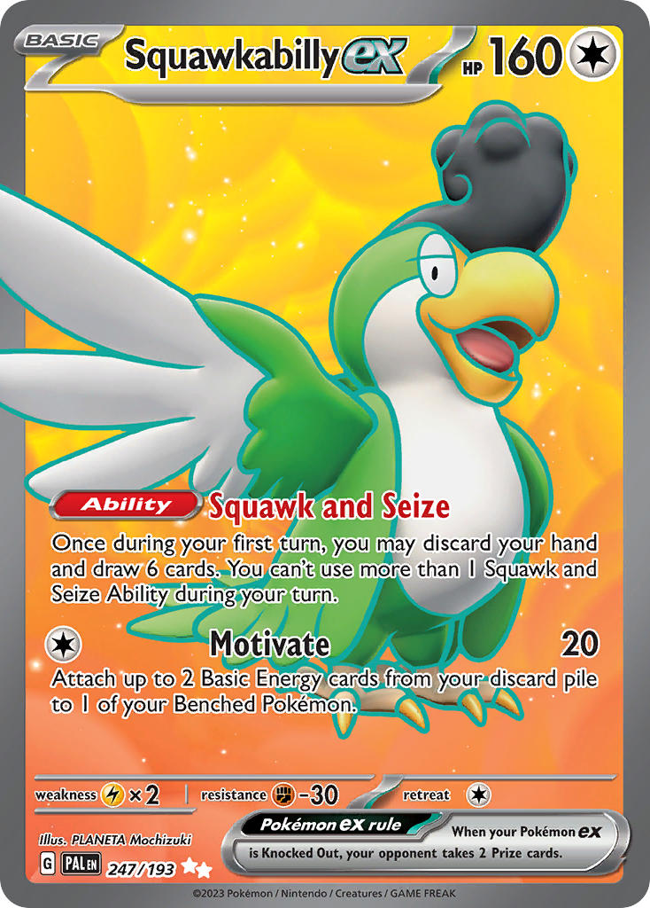 Squawkabilly ex 247/193 - POKEMON SCARLET & VIOLET: PALDEA EVOLVED - Pokemon Single Card