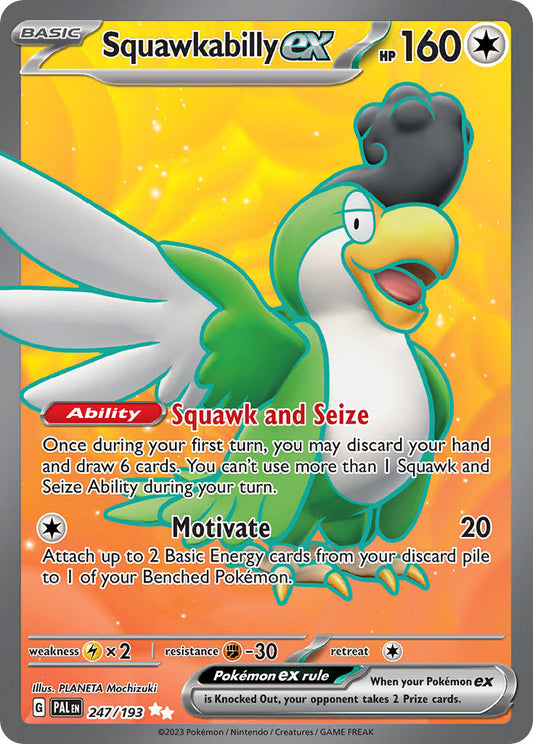 Squawkabilly ex 247/193 - POKEMON SCARLET & VIOLET: PALDEA EVOLVED - Pokemon Single Card