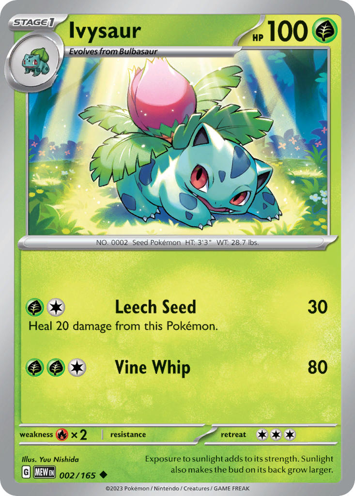 002/165 Ivysaur - SCARLET AND VIOLET: 151 - Pokemon Single Card