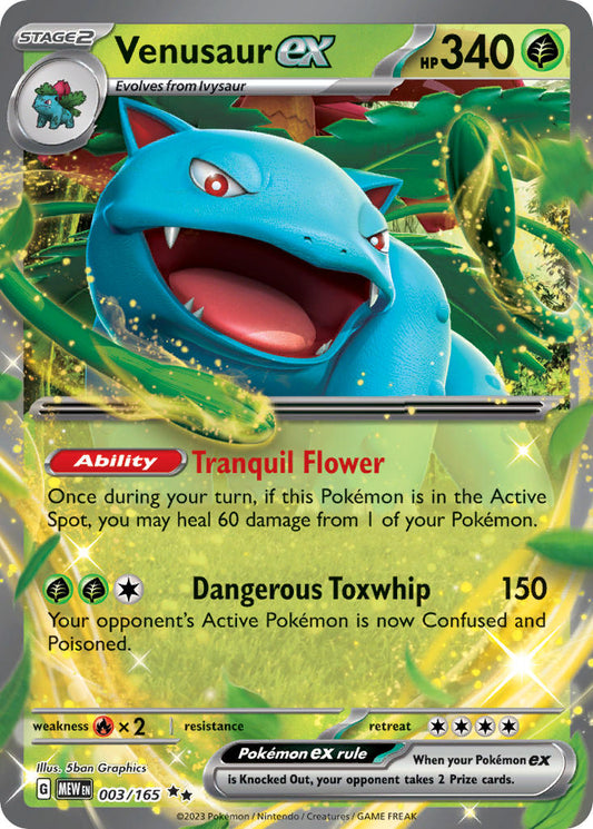 003/165 Venusaur ex - SCARLET AND VIOLET: 151 - Pokemon Single Card