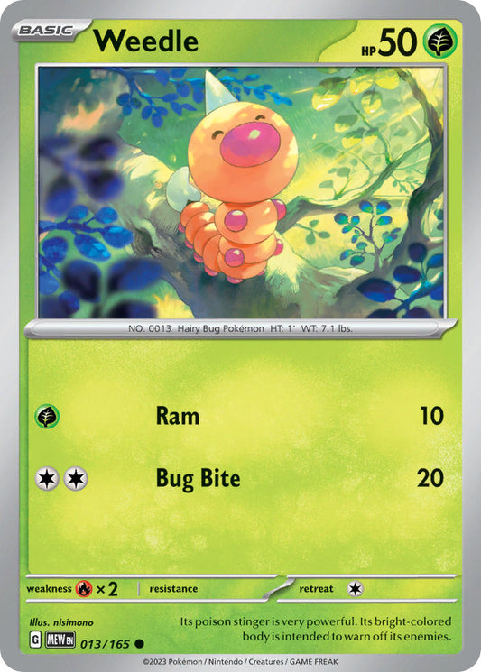 013/165 Weedle - SCARLET AND VIOLET: 151 - Pokemon Single Card