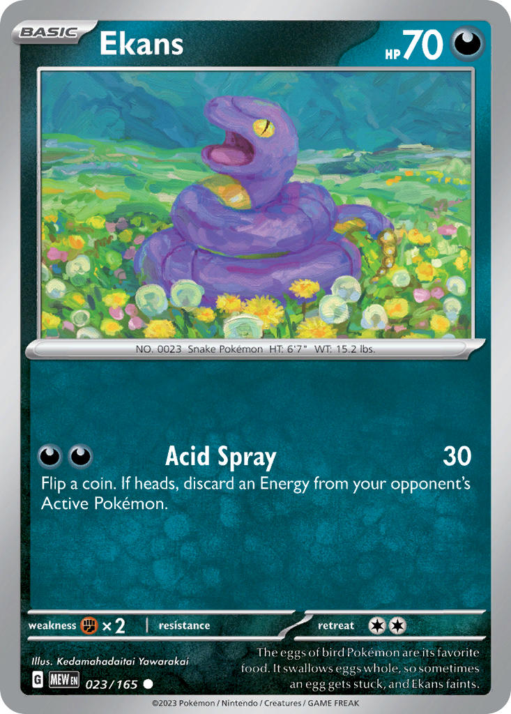 023/165 Ekans - SCARLET AND VIOLET: 151 - Pokemon Single Card