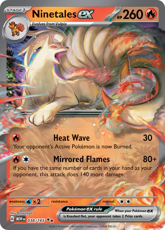 038/165 Ninetales ex - SCARLET AND VIOLET: 151 - Pokemon Single Card