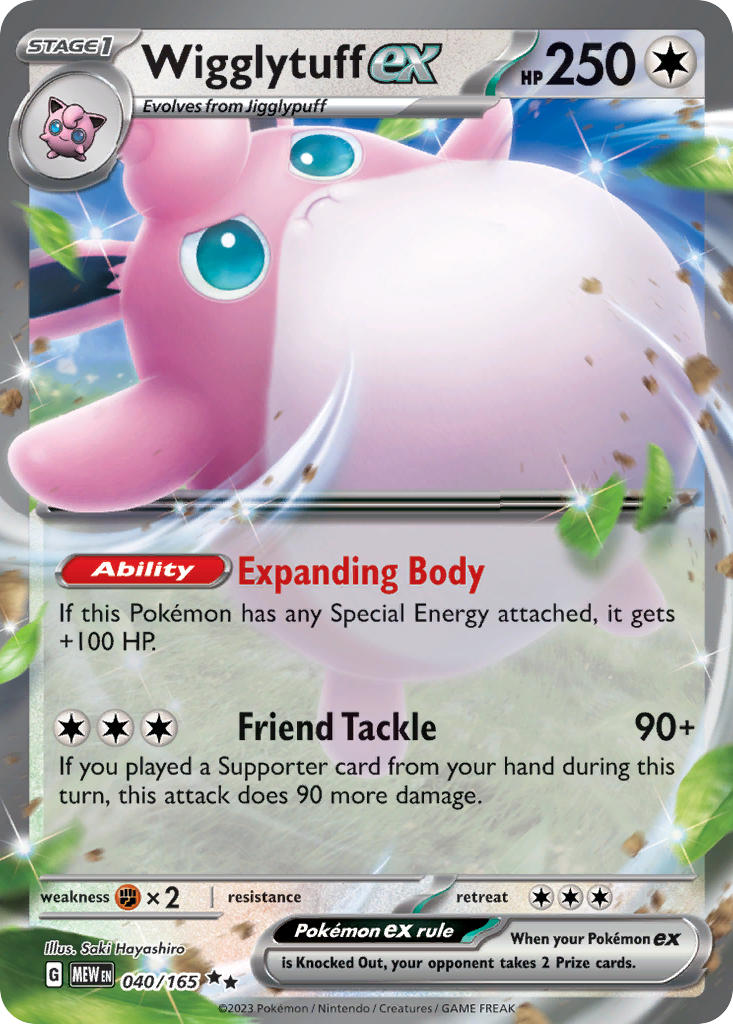 040/165 Wigglytuff ex - SCARLET AND VIOLET: 151 - Pokemon Single Card