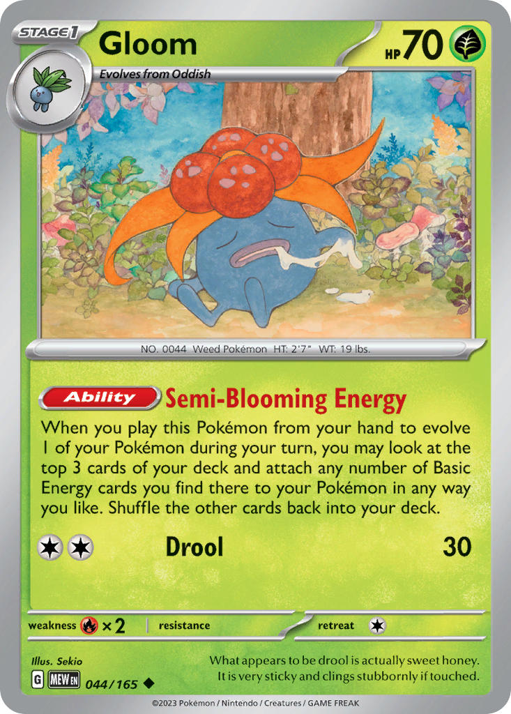 044/165 Gloom - SCARLET AND VIOLET: 151 - Pokemon Single Card