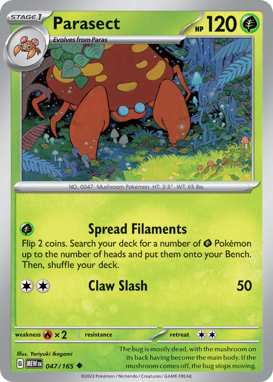 047/165 Parasect - SCARLET AND VIOLET: 151 - Pokemon Single Card