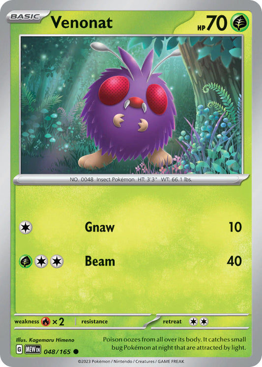 048/165 Venonat - SCARLET AND VIOLET: 151 - Pokemon Single Card