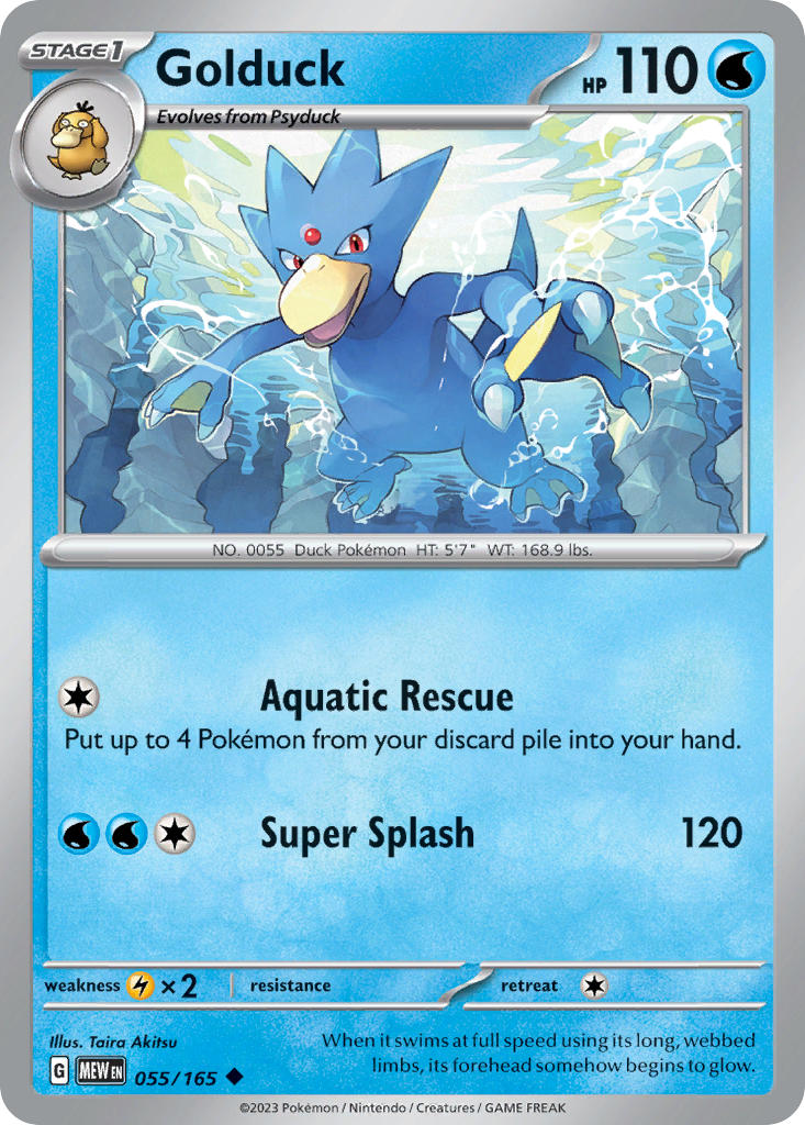 055/165 Golduck - SCARLET AND VIOLET: 151 - Pokemon Single Card