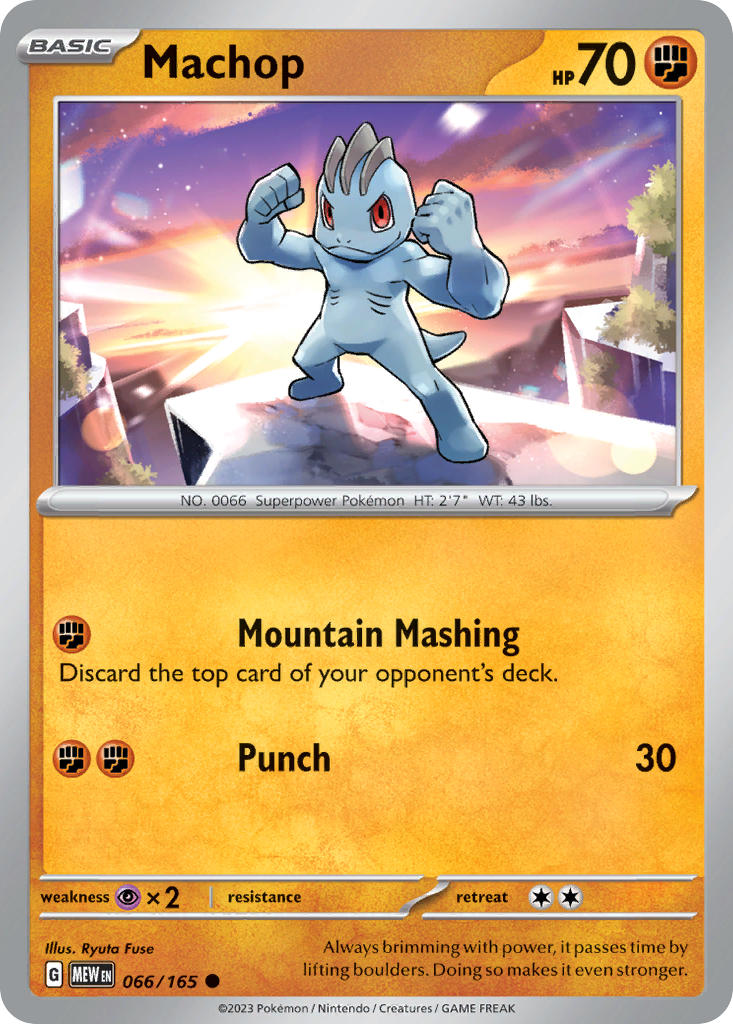 066/165 Machop - SCARLET AND VIOLET: 151 - Pokemon Single Card