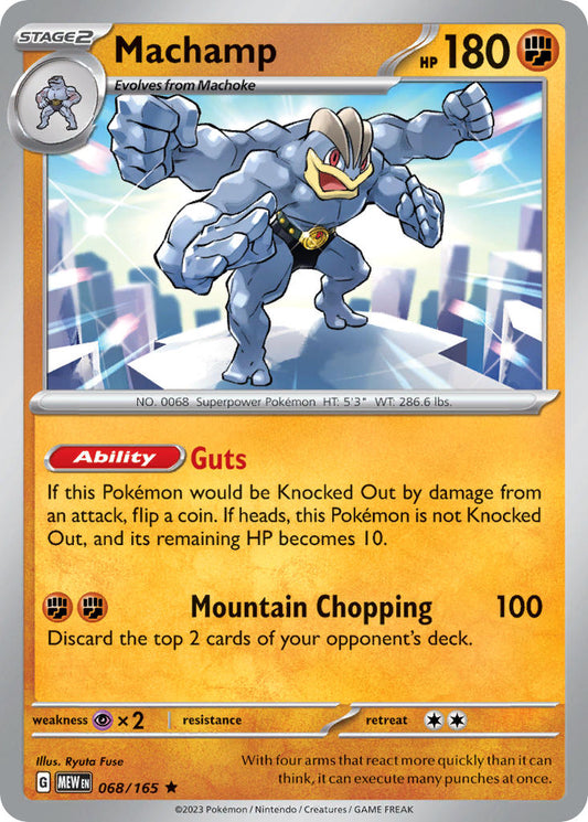 068/165 Machamp - SCARLET AND VIOLET: 151 - Pokemon Single Card