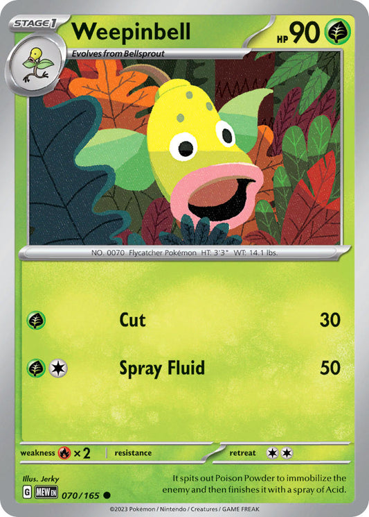 070/165 Weepinbell - SCARLET AND VIOLET: 151 - Pokemon Single Card