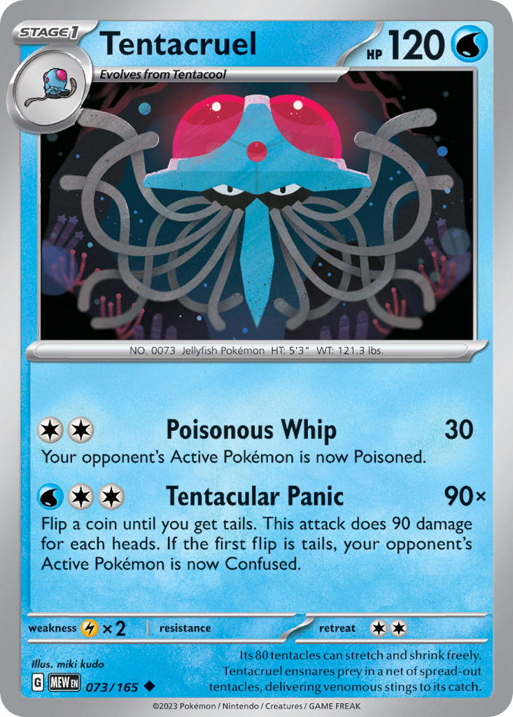 073/165 Tentacruel - SCARLET AND VIOLET: 151 - Pokemon Single Card