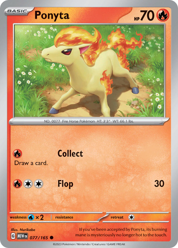 077/165 Ponyta - SCARLET AND VIOLET: 151 - Pokemon Single Card