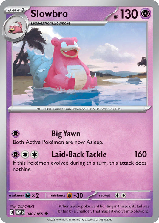 080/165 Slowbro - SCARLET AND VIOLET: 151 - Pokemon Single Card