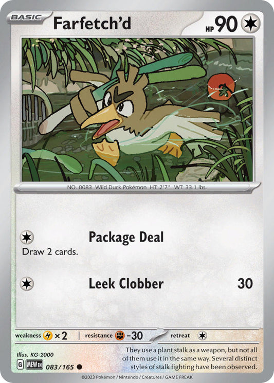 083/165 Farfetch'd - SCARLET AND VIOLET: 151 - Pokemon Single Card