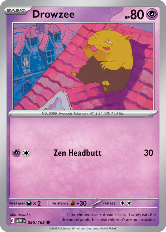 096/165 Drowzee - SCARLET AND VIOLET: 151 - Pokemon Single Card