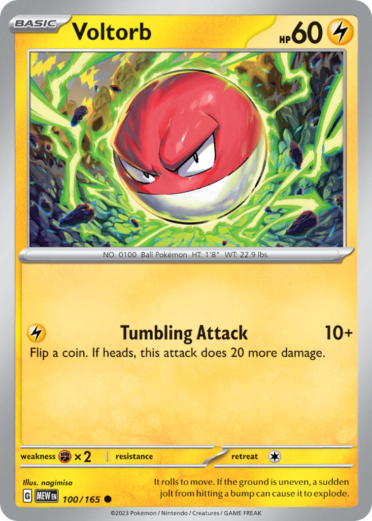 100/165 Voltorb - SCARLET AND VIOLET: 151 - Pokemon Single Card