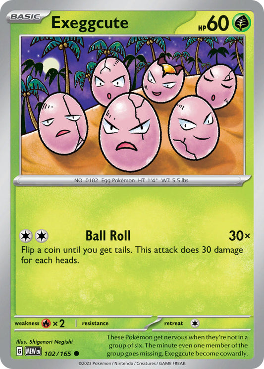 102/165 Exeggcute - SCARLET AND VIOLET: 151 - Pokemon Single Card