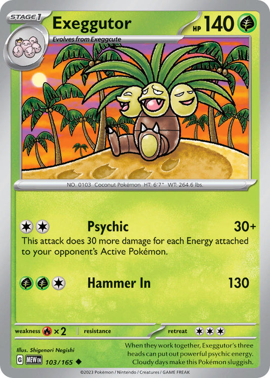 103/165 Exeggutor - SCARLET AND VIOLET: 151 - Pokemon Single Card