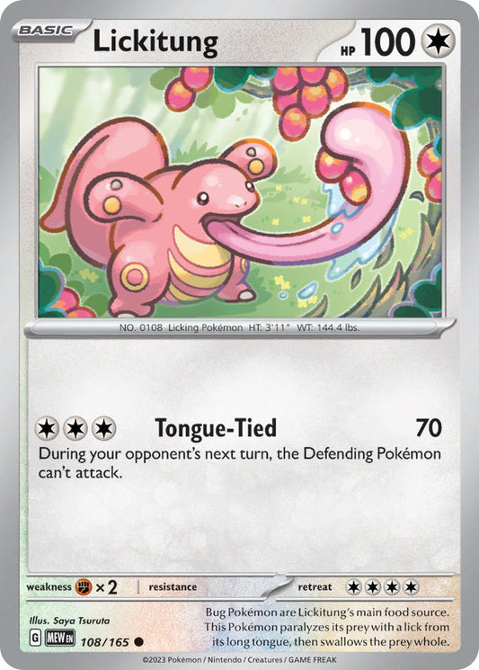 108/165 Lickitung - SCARLET AND VIOLET: 151 - Pokemon Single Card