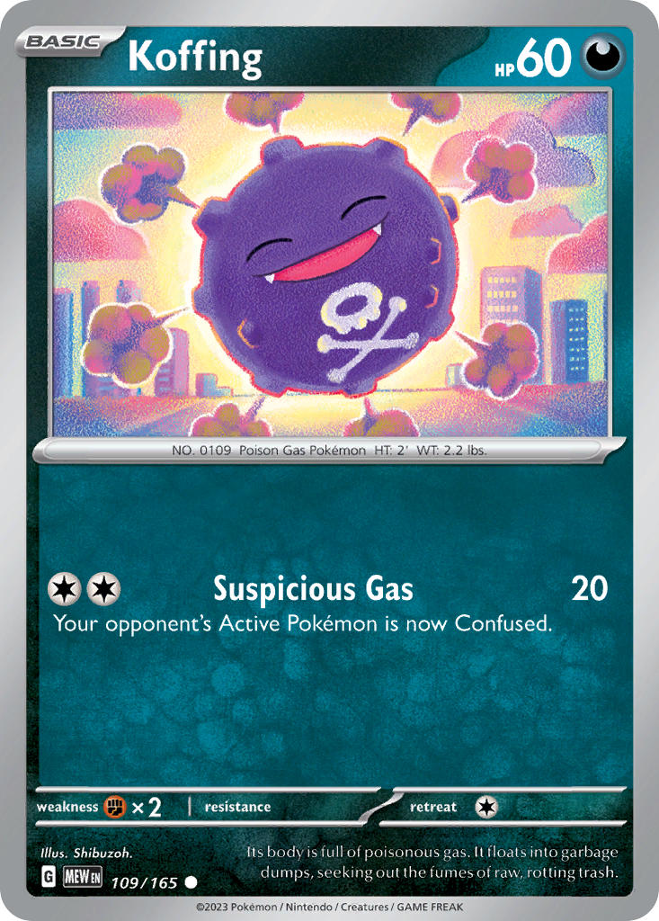 109/165 Koffing - SCARLET AND VIOLET: 151 - Pokemon Single Card