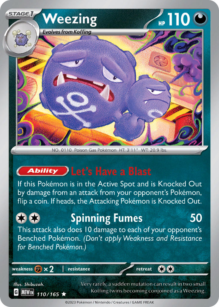 110/165 Weezing - SCARLET AND VIOLET: 151 - Pokemon Single Card