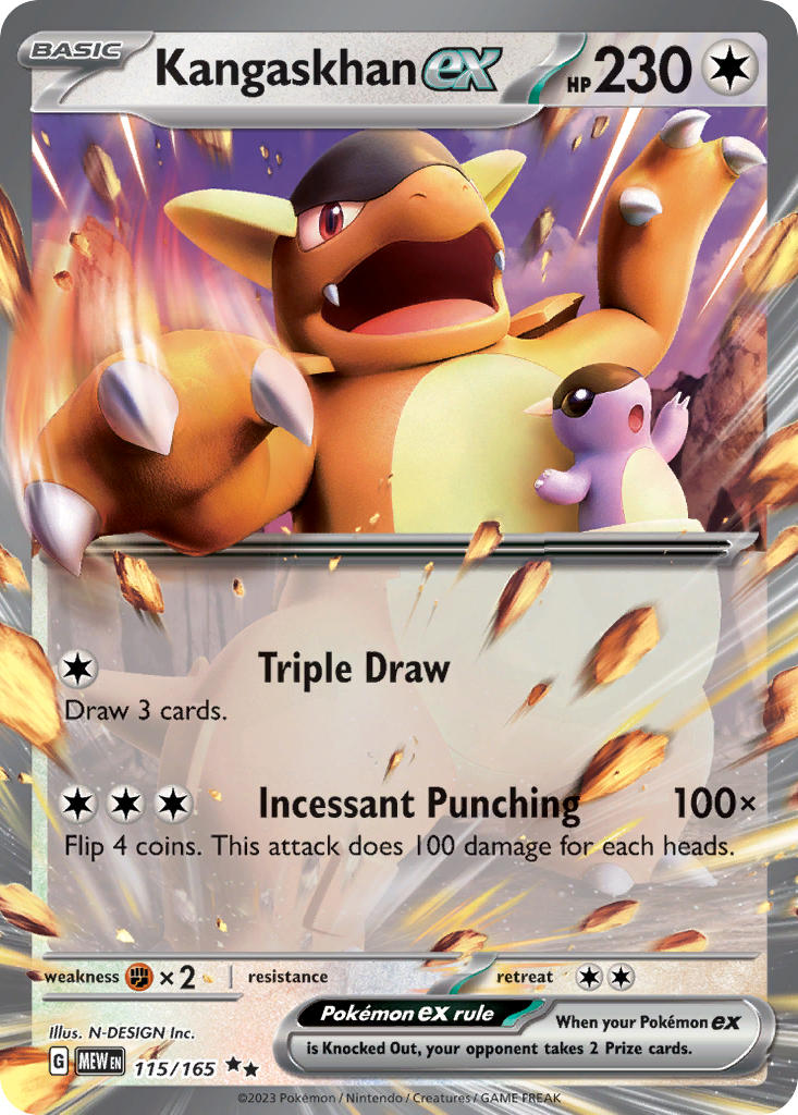 115/165 Kangaskhan ex - SCARLET AND VIOLET: 151 - Pokemon Single Card