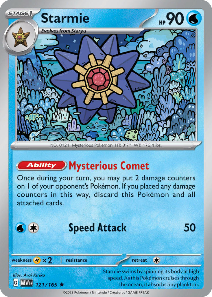 121/165 Starmie - SCARLET AND VIOLET: 151 - Pokemon Single Card