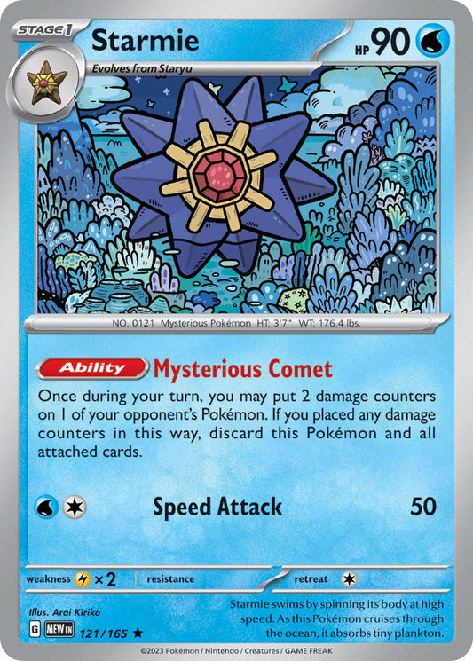 121/165 Starmie - SCARLET AND VIOLET: 151 - Pokemon Single Card