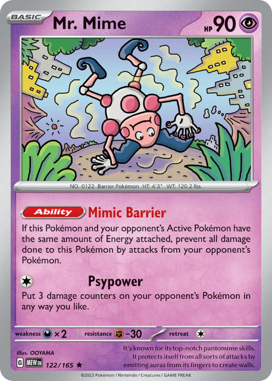 122/165 Mr.Mime - SCARLET AND VIOLET: 151 - Pokemon Single Card