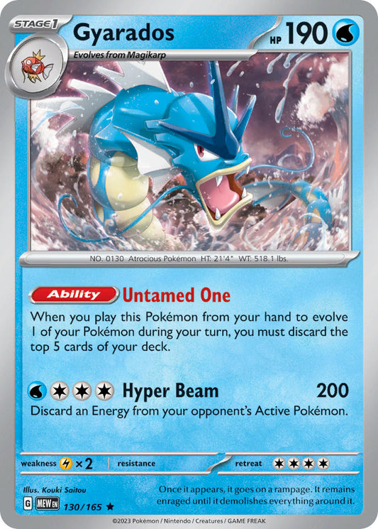 130/165 Gyarados - SCARLET AND VIOLET: 151 - Pokemon Single Card