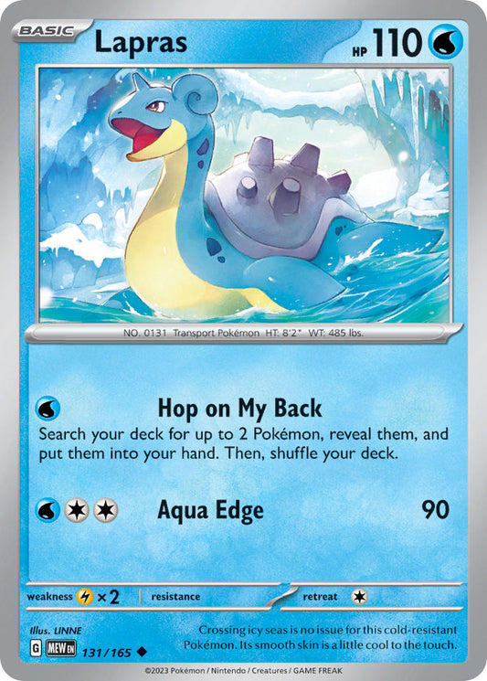 131/165 Lapras - SCARLET AND VIOLET: 151 - Pokemon Single Card