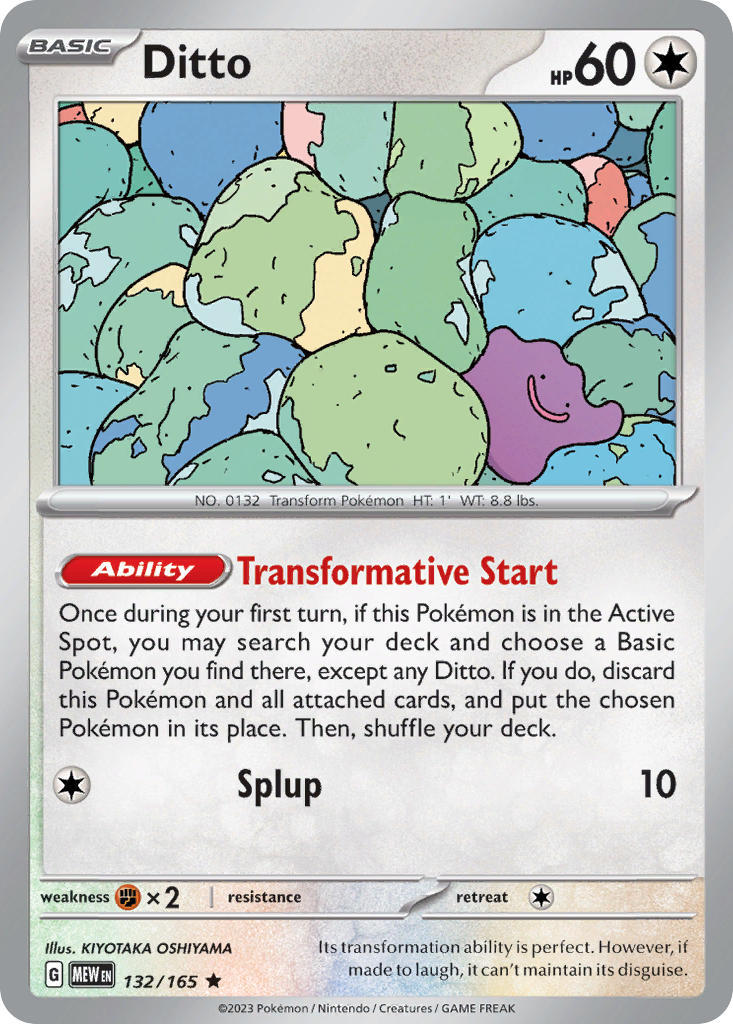 132/165 Ditto - SCARLET AND VIOLET: 151 - Pokemon Single Card