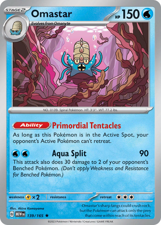 139/165 Omastar - SCARLET AND VIOLET: 151 - Pokemon Single Card