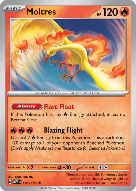 146/165 Moltres - SCARLET AND VIOLET: 151 - Pokemon Single Card