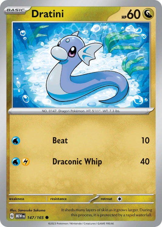 147/165 Dratini - SCARLET AND VIOLET: 151 - Pokemon Single Card