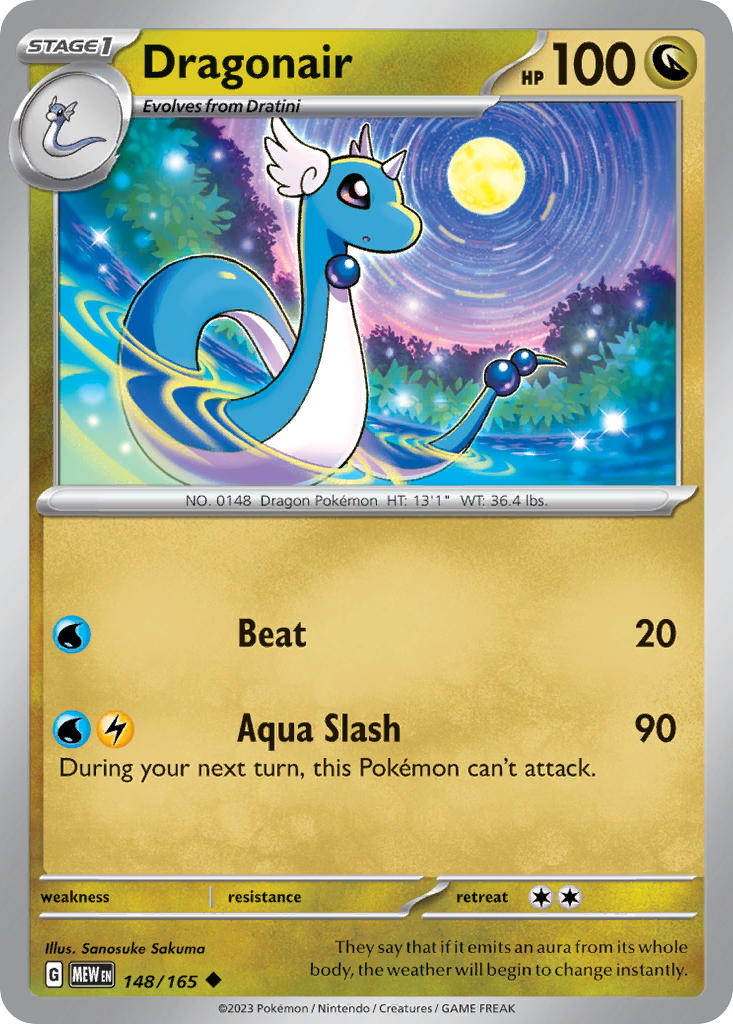 148/165 Dragonair - SCARLET AND VIOLET: 151 - Pokemon Single Card