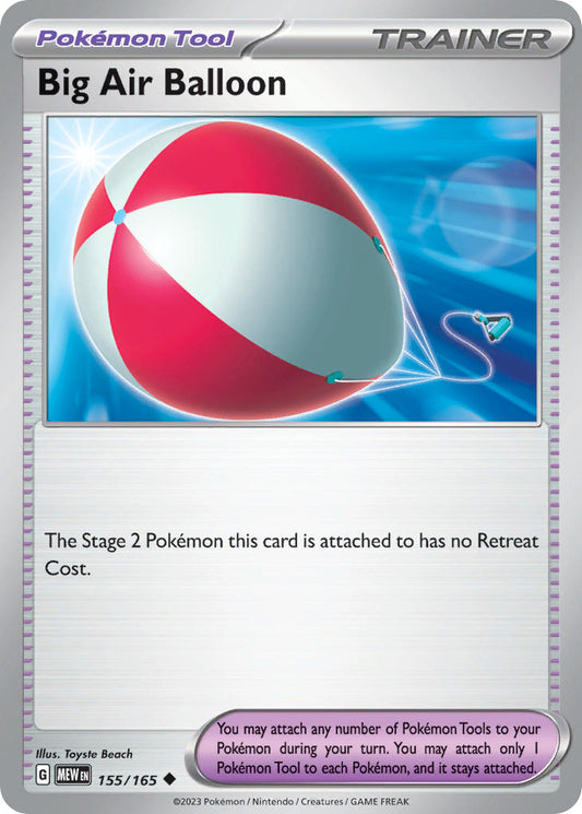 155/165 Big air balloon - SCARLET AND VIOLET: 151 - Pokemon Single Card